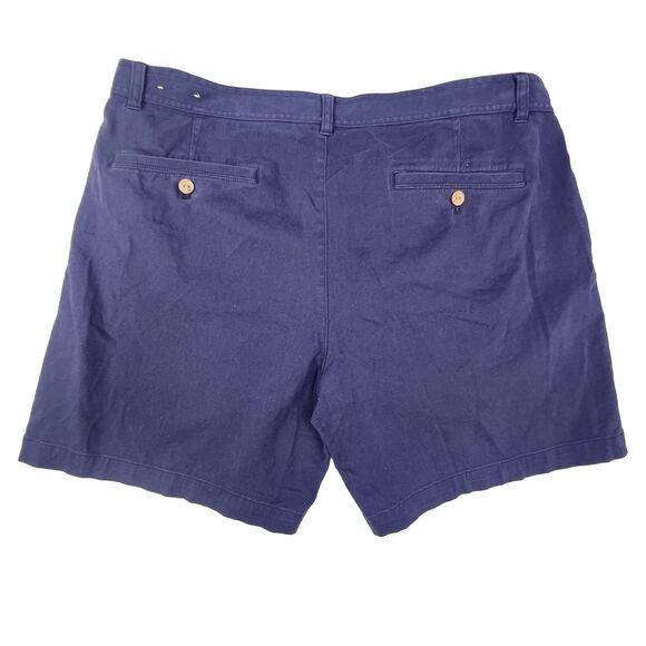 Coast Dock Shorts Men’s 38 Navy Blue Flat Front Chino Boating Fishing Nautical - Picture 2 of 15